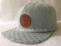 Debossed_Leather_Patch_Denim_Snapback_Print_Visor